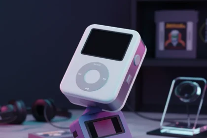 Anbernic RG Rotate Blends iPod and Game Boy Into One Hybrid — AI-generated illustration