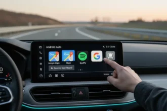 Android Auto finally gets the Google app Apple CarPlay users have had for months — AI-generated illustration