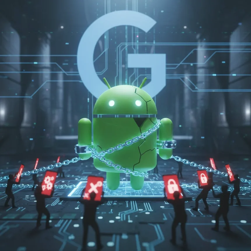 Android's openness is under threat as Google tightens control — AI-generated illustration