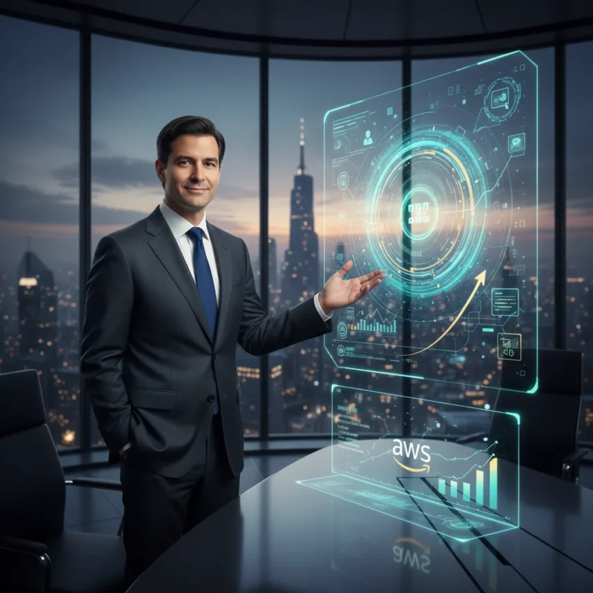 Andy Jassy: AI is a once-in-a-lifetime opportunity, not a bubble — AI-generated illustration