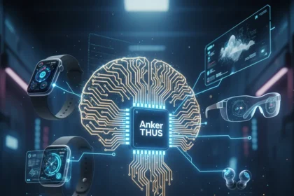 Anker THUS chip breaks computing rules for wearable AI — AI-generated illustration