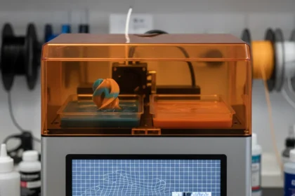 Anycubic Photon P1: Dual-vat power hampered by screen flaws — AI-generated illustration