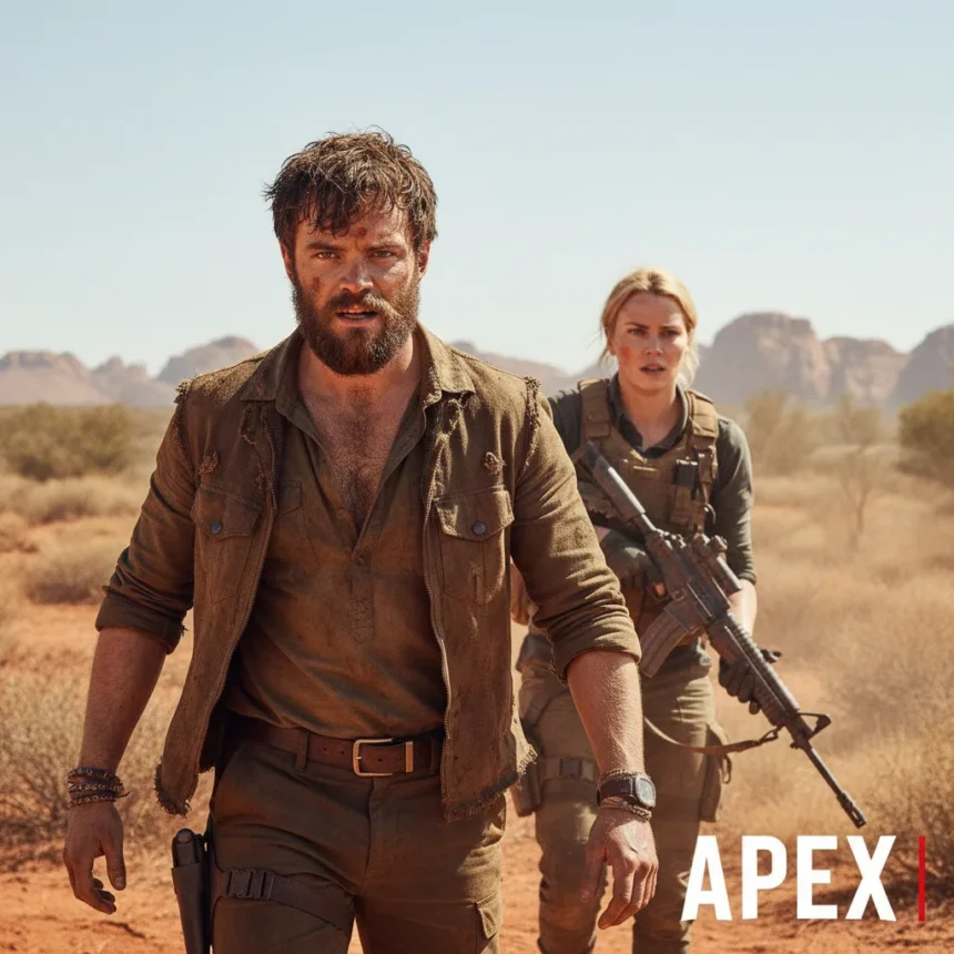 Apex survival thriller showcases Taron Egerton at his feral best — AI-generated illustration