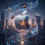 Apple at 50: The Moments That Defined a Tech Giant — AI-generated illustration