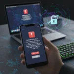 Apple account notification scams escalate with callback phishing tactics — AI-generated illustration