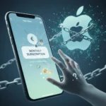 Apple App Store monthly subscriptions: a feature users don't trust — AI-generated illustration