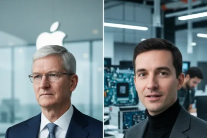 Apple's CEO succession accelerates: John Ternus poised to lead — AI-generated illustration