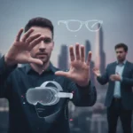 Apple Glasses hand gesture rumors face reality check from Gurman — AI-generated illustration