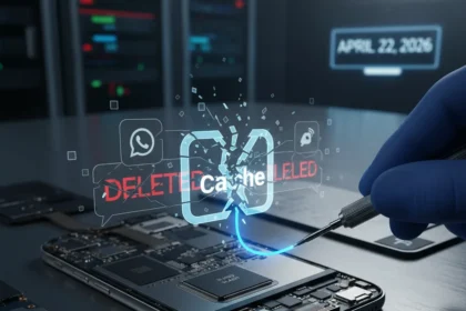 Apple patches iOS notification cache vulnerability exposing deleted messages — AI-generated illustration