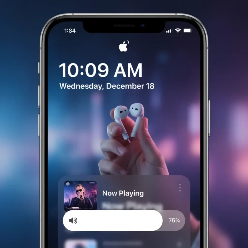 Apple's Lock Screen volume bar returns, but only for some — AI-generated illustration