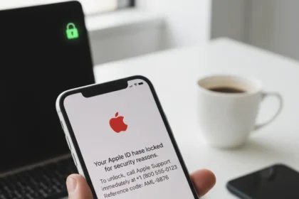Apple notification phishing attack exploits real Apple infrastructure — AI-generated illustration