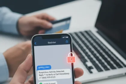 Apple Pay scam exploits fake texts to steal credentials and cash — AI-generated illustration