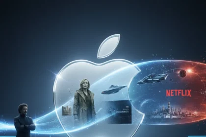 Apple's sci-fi streaming dominance challenges Netflix and Amazon — AI-generated illustration