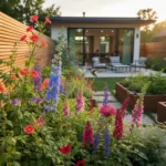 April planting turns backyards into hummingbird havens fast — AI-generated illustration