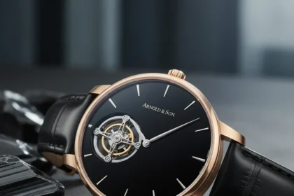Arnold & Son Ultrathin Tourbillon Onyx Edition Steals the Show — AI-generated illustration