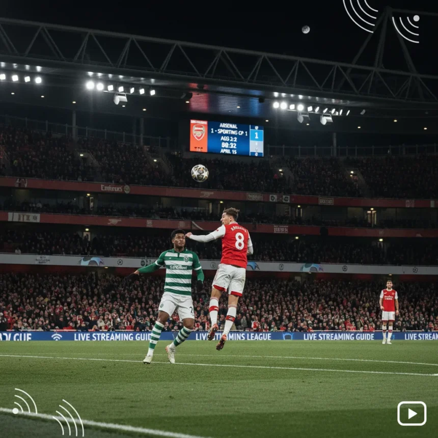 Arsenal vs Sporting CP: Champions League quarter-final streaming guide — AI-generated illustration