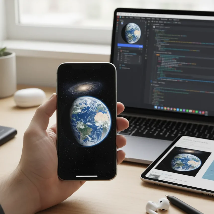 NASA's Artemis II Earth photo becomes iPhone wallpaper with AI help