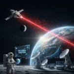 Artemis II laser communications achieve 100000x speed leap — AI-generated illustration
