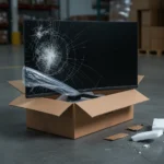 Asus OLED gaming monitors arrive damaged due to cheap packaging — AI-generated illustration