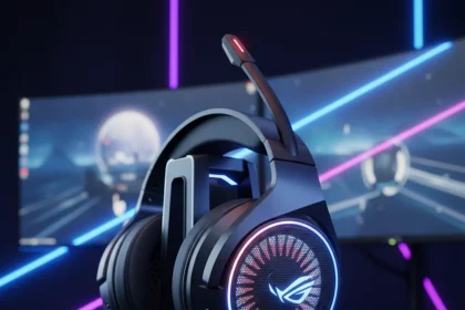 Asus ROG Kithara redefines gaming audio with planar-magnetic precision — AI-generated illustration