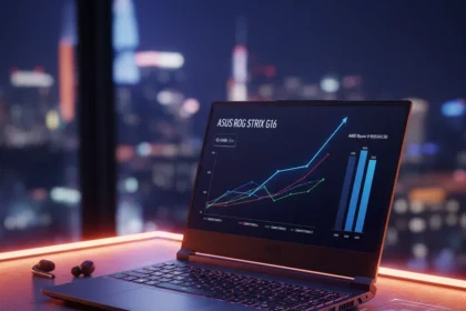 ASUS ROG Strix G16 Dominates AMD Gaming Laptop Benchmarks — AI-generated illustration