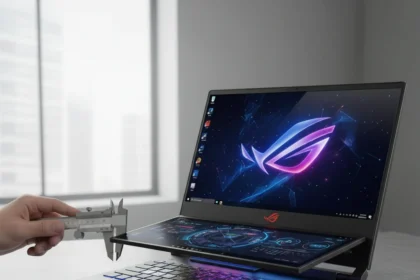 ASUS ROG Zephyrus Duo RTX 5090 Laptop: Dual Screens, Real Tradeoffs — AI-generated illustration