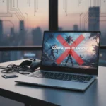 Windows on ARM gaming still stumbles on the ASUS Zenbook A16 — AI-generated illustration