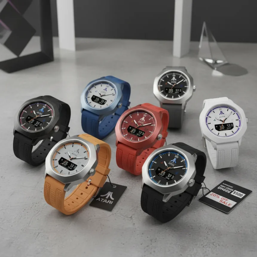 Atari wristwatches drop below $500 with 20% off sale — AI-generated illustration