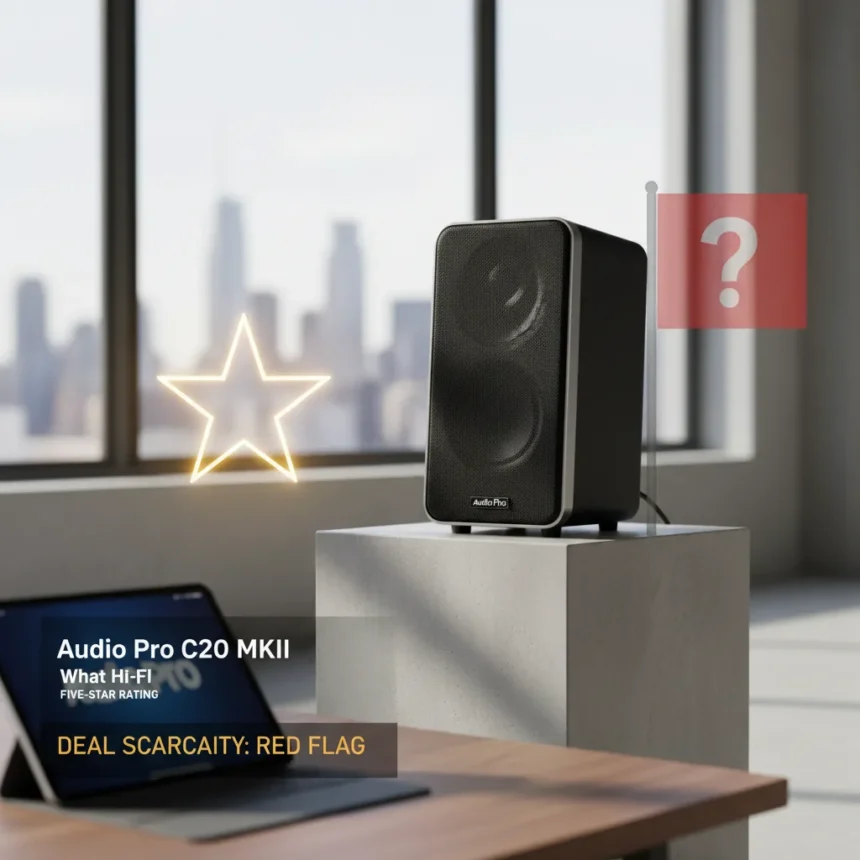Audio Pro C20 MKII five-star speaker deal barely worth chasing — AI-generated illustration