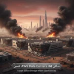 AWS data centers hit in Iranian missile strikes across Middle East — AI-generated illustration