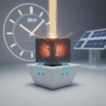 Balsa wood solar material generates power 24/7 with heat storage — AI-generated illustration