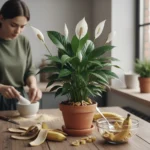 Banana Peels: The Free Fertilizer That Fixes Non-Blooming Peace Lilies — AI-generated illustration