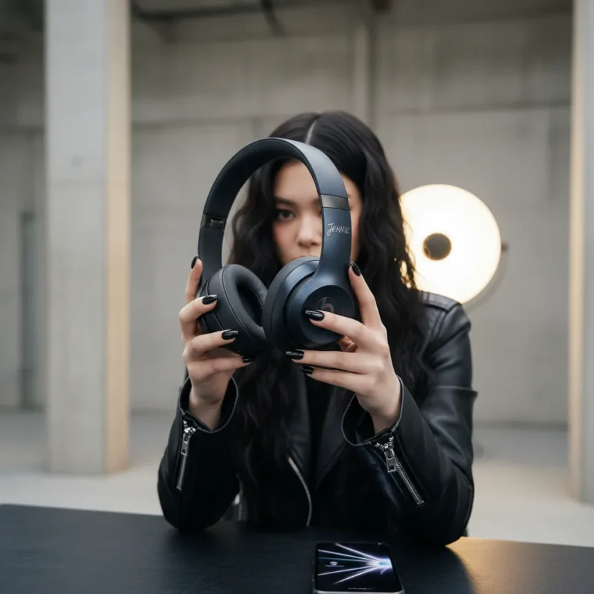 Beats Solo 4 JENNIE Special Edition Returns in Darker Shade — AI-generated illustration