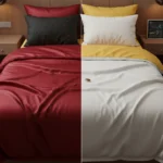 Bed bug sheet color: Why red and black attract infestations — AI-generated illustration
