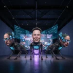 Beeple's Robot Dogs Challenge Tech Billionaire Power — AI-generated illustration