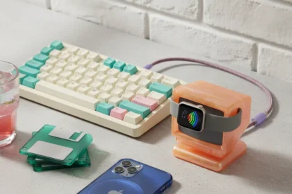 Best Apple accessories blend retro '90s style with modern design — AI-generated illustration