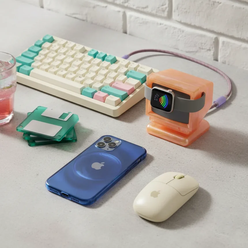 Best Apple accessories blend retro '90s style with modern design — AI-generated illustration