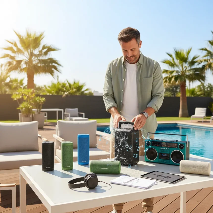 Best Bluetooth speakers for outdoor listening this summer — AI-generated illustration