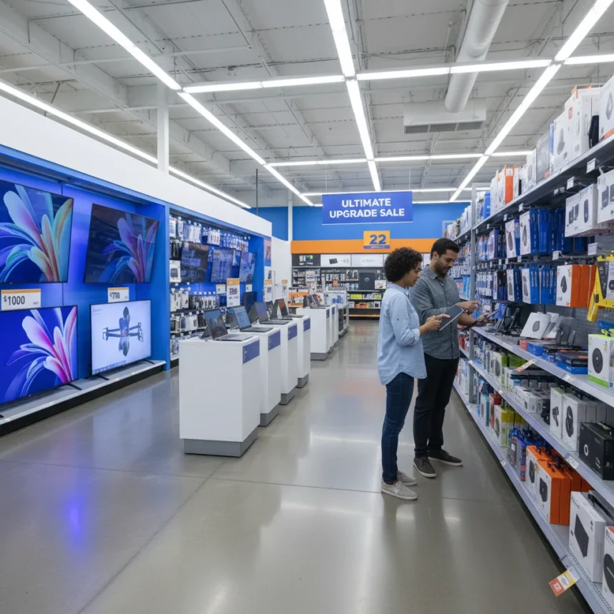 Best Buy's Ultimate Upgrade sale cuts up to $1,000 off tech — AI-generated illustration