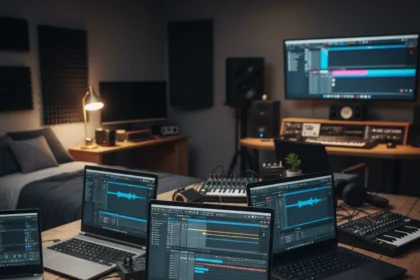 Best laptops for music production balance power and portability — AI-generated illustration