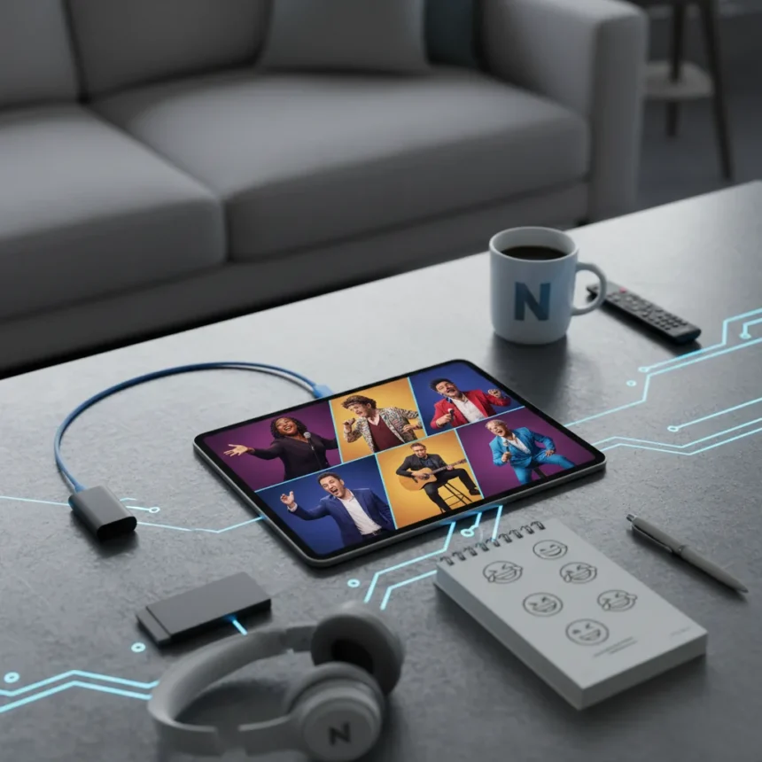 Best Netflix stand-up comedy specials to stream now — AI-generated illustration