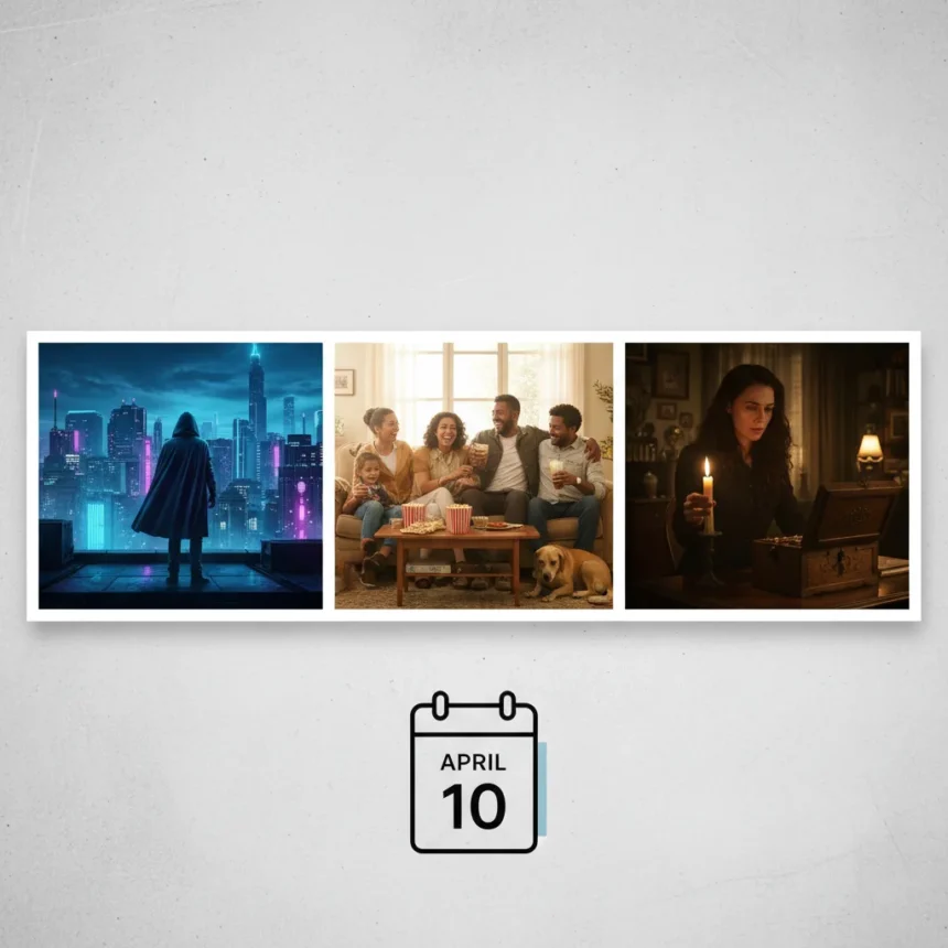 Best new Hulu shows to watch this April weekend — AI-generated illustration