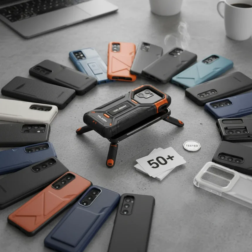 Best Samsung phone cases: Telesin Master Grip tops 50-case test — AI-generated illustration