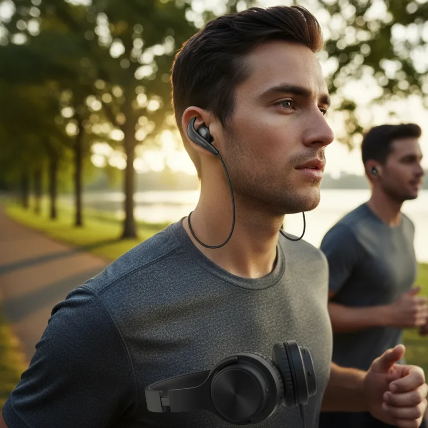 Best sports earbuds for running: secure fit beats bulk — AI-generated illustration