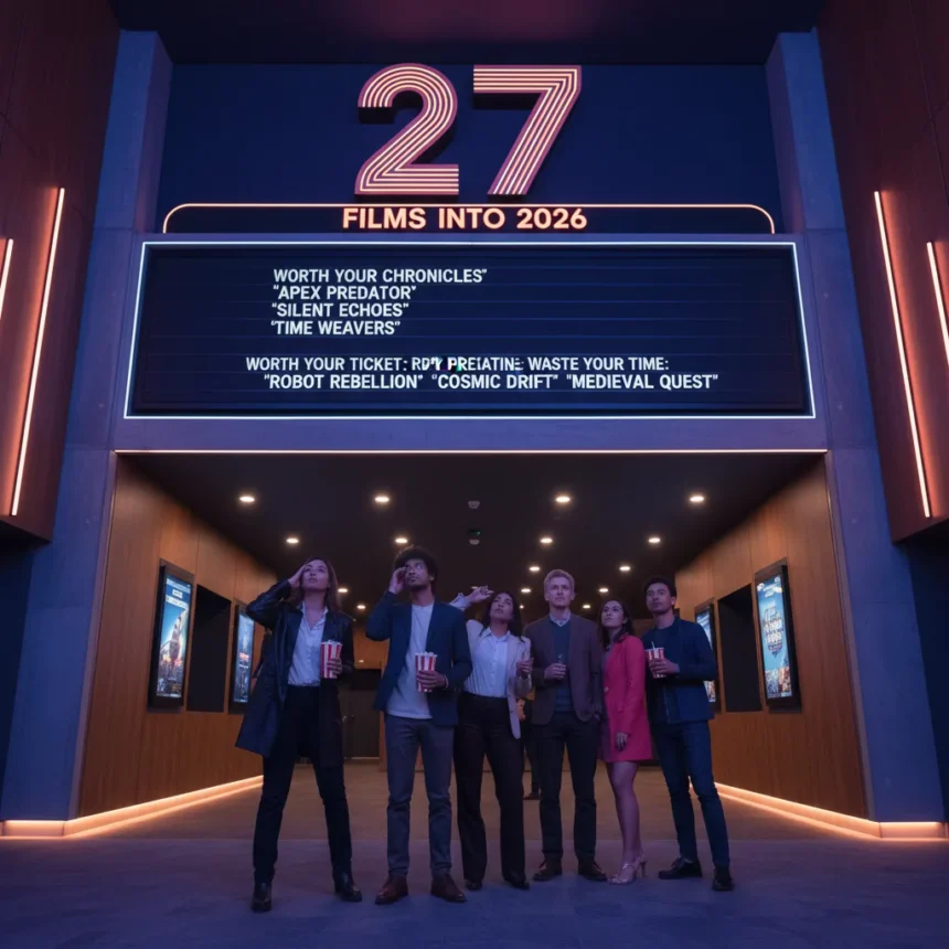 27 movies into 2026: here's what actually deserves your theater ticket — AI-generated illustration