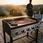 Blackstone's new griddle solves barbecue heating problems — AI-generated illustration