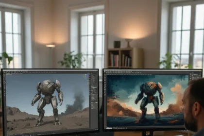 Thomas Osbourne's Blender-Photoshop Hybrid for Concept Art — AI-generated illustration