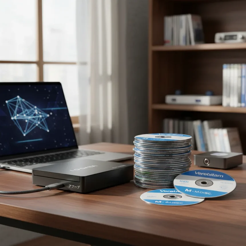 Blu-ray Isn't Dead: Verbatim and I-O Data Defy Market Exit — AI-generated illustration