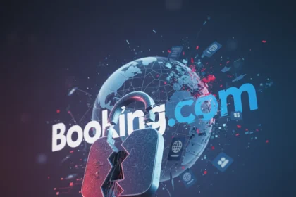 Booking.com data breach exposes millions of travelers' personal details — AI-generated illustration