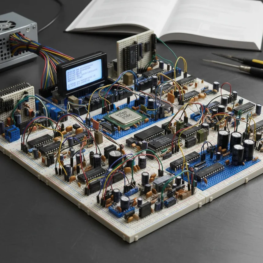 Breadboard 386 PC build pushes retro computing to extremes